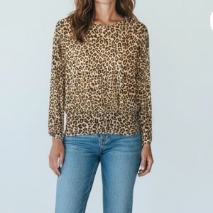 Leopard Cheetah Print Top Size M Y2K Retro Style